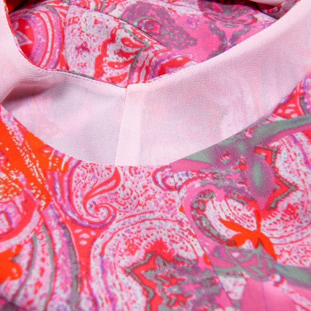 Cabi Paisley Print Sleeveless Tank Jubilee Women's Medium M Pink 127 Blouse - Picture 7 of 10